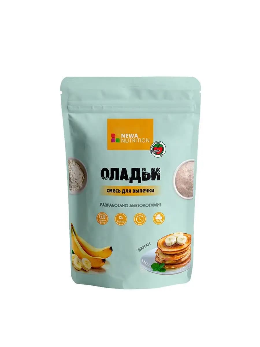 Низкокалорийная смесь для выпечки оладий - банановый вкус