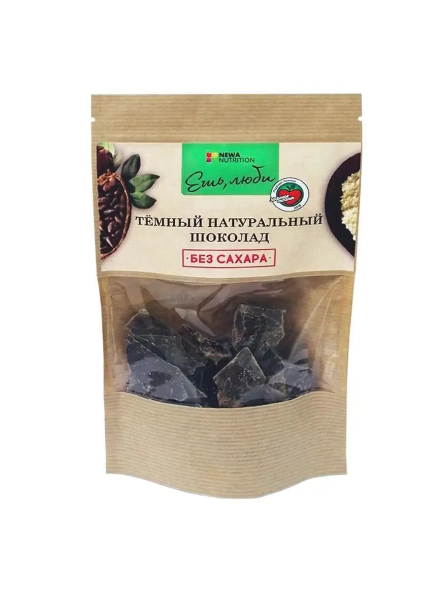 Натуральный шоколад без сахара, 100 грамм