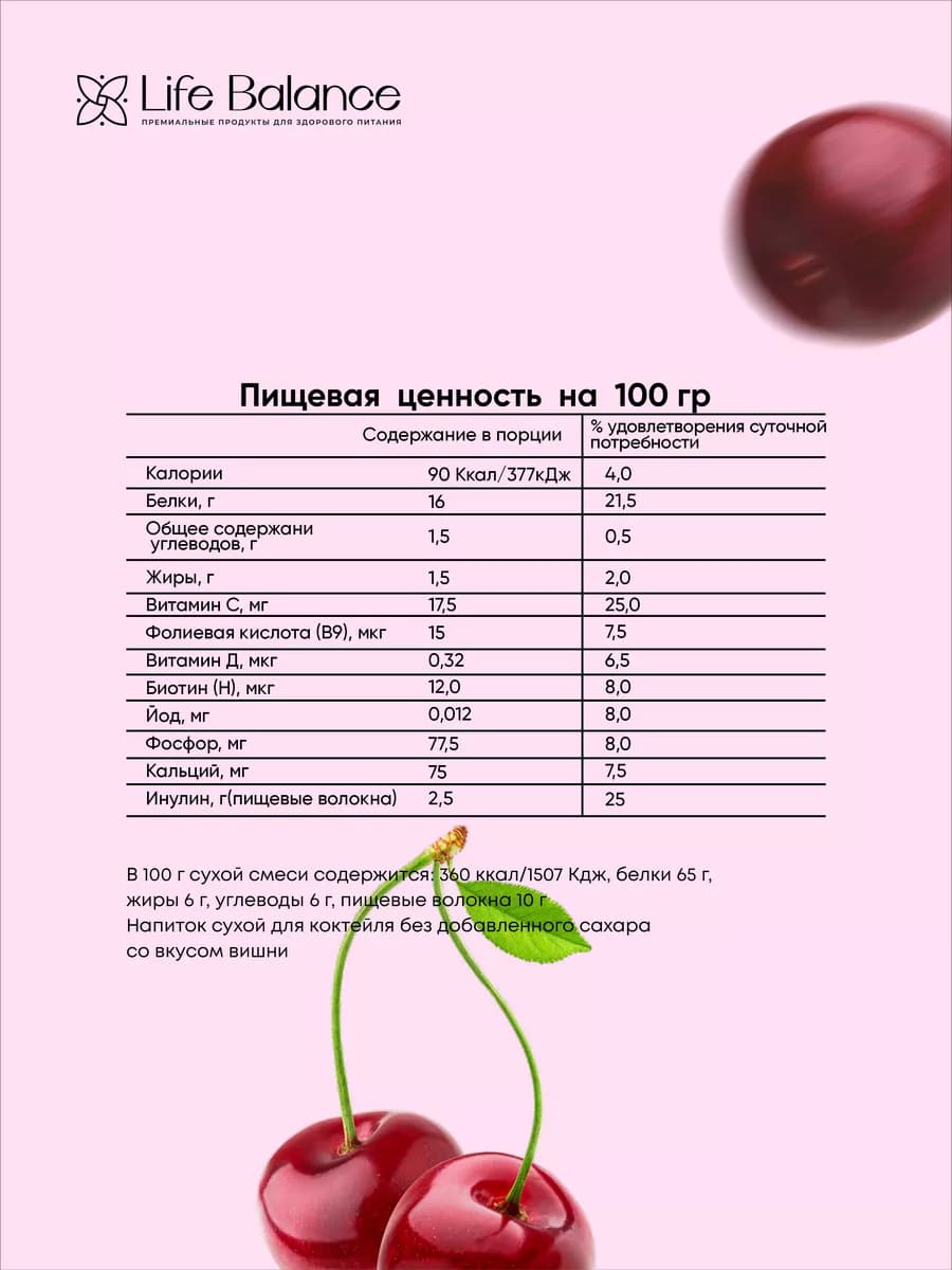 Протеин для похудения, вишня