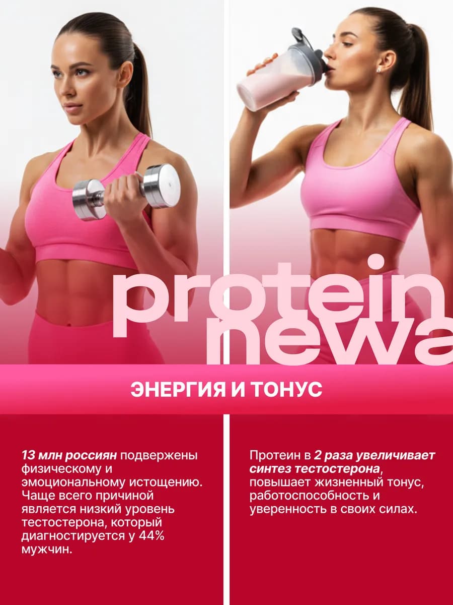 Протеин вкус Банан, Протеиновый коктейль 750 грамм