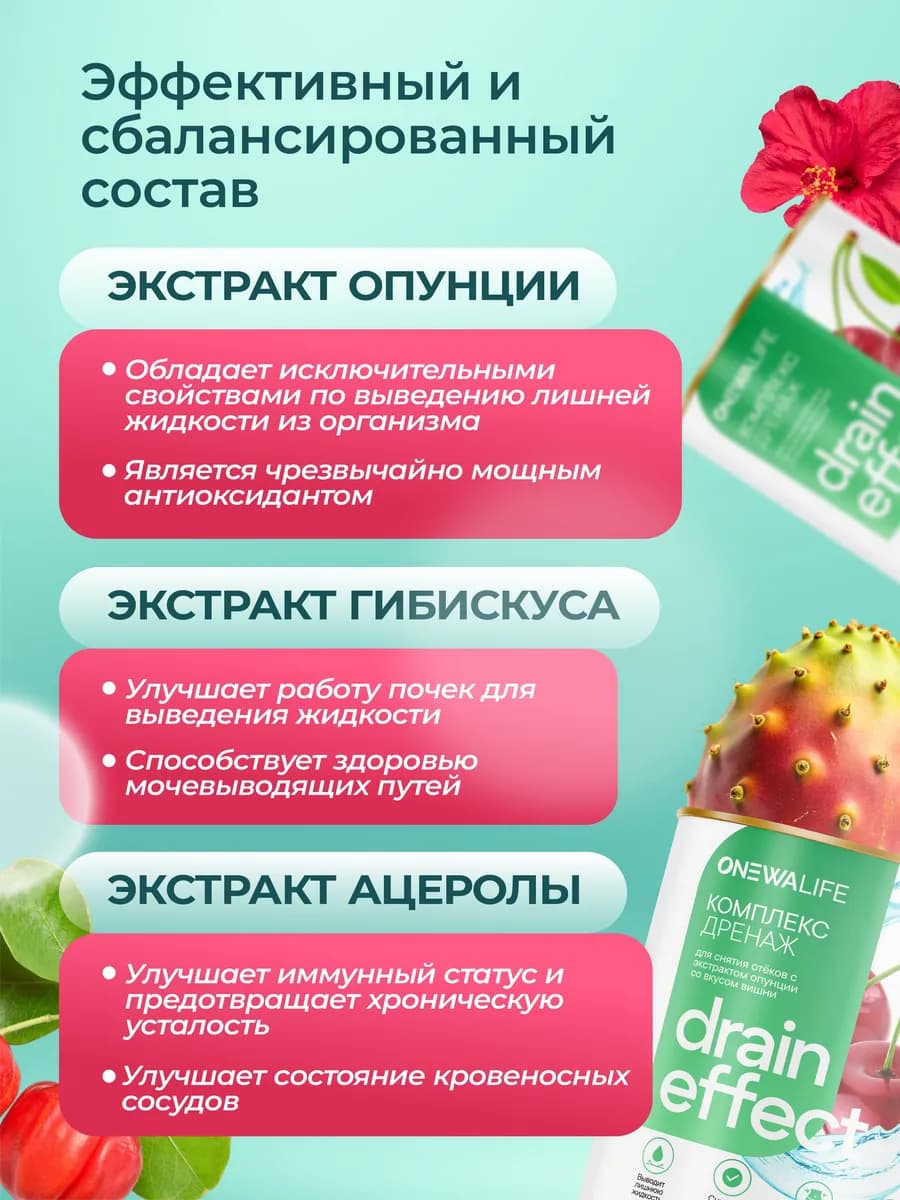 Дренажный напиток для похудения от отеков, без вкуса