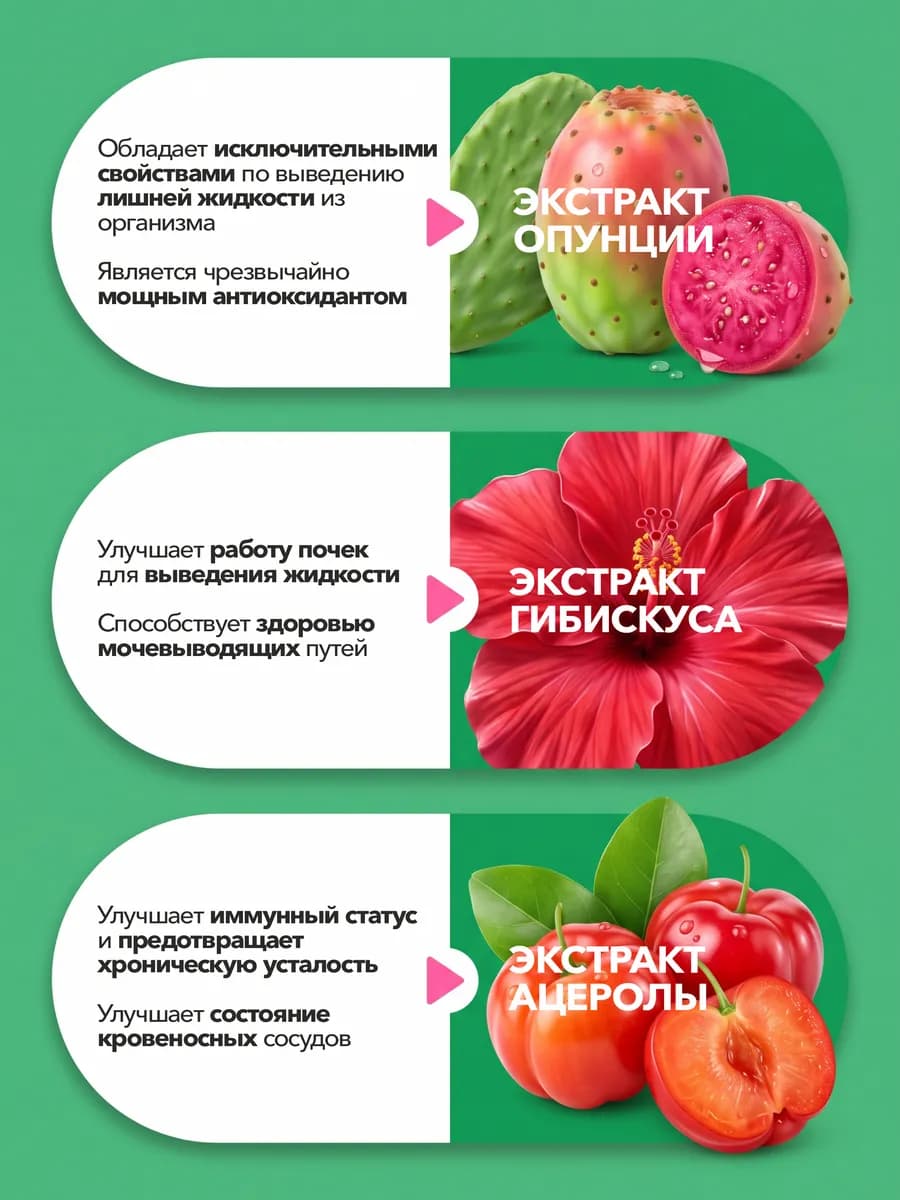 Дренажный напиток для похудения от отеков, стики