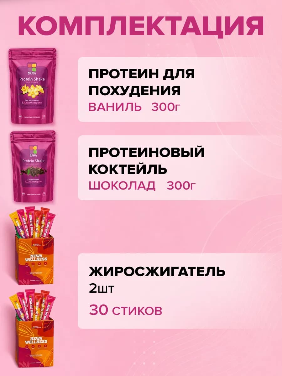 Набор для Контроля веса, Протеин и Мощнейший Жиросжигатель