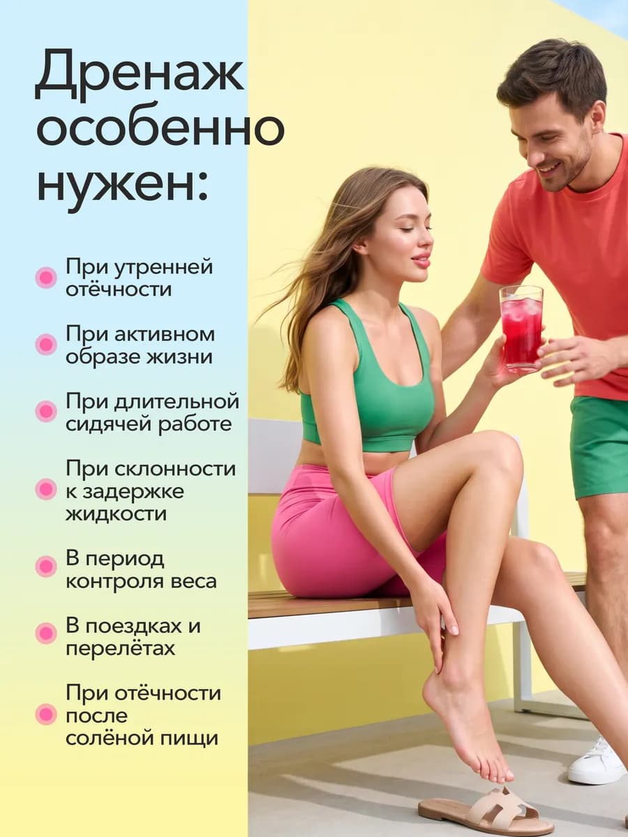 Дренажный напиток для похудения от отеков, стики 30 шт