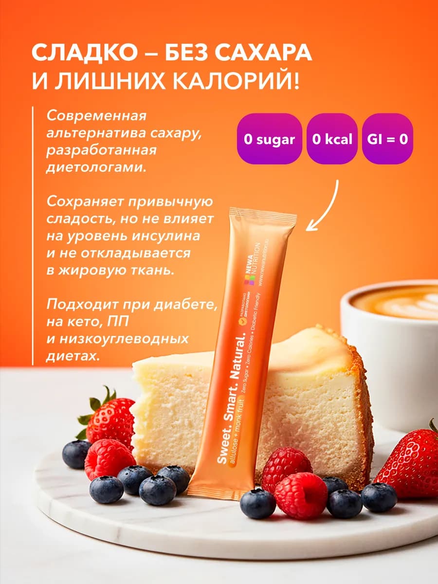 Сахарозаменитель Аллюлоза и Монк фрукт