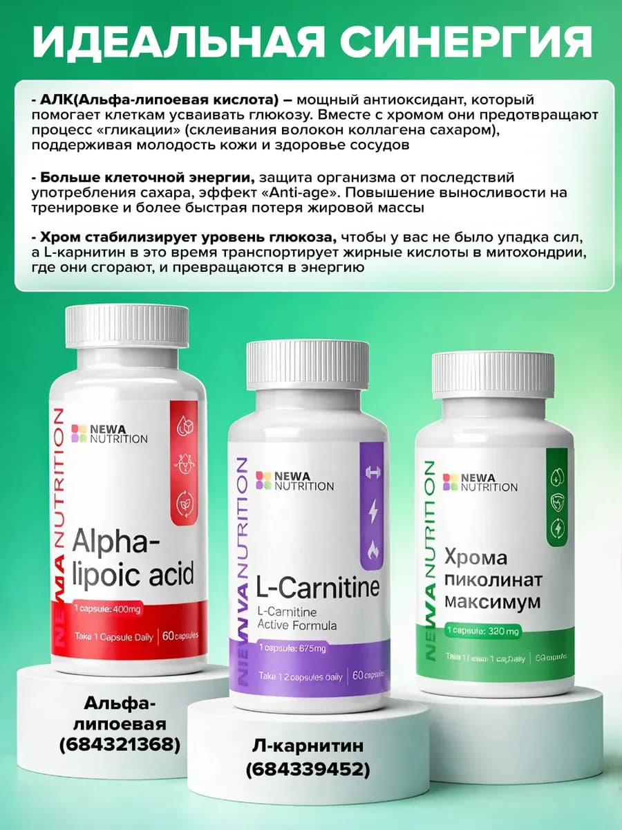 Хром пиколинат для контроля веса и снижения аппетита,60 капс