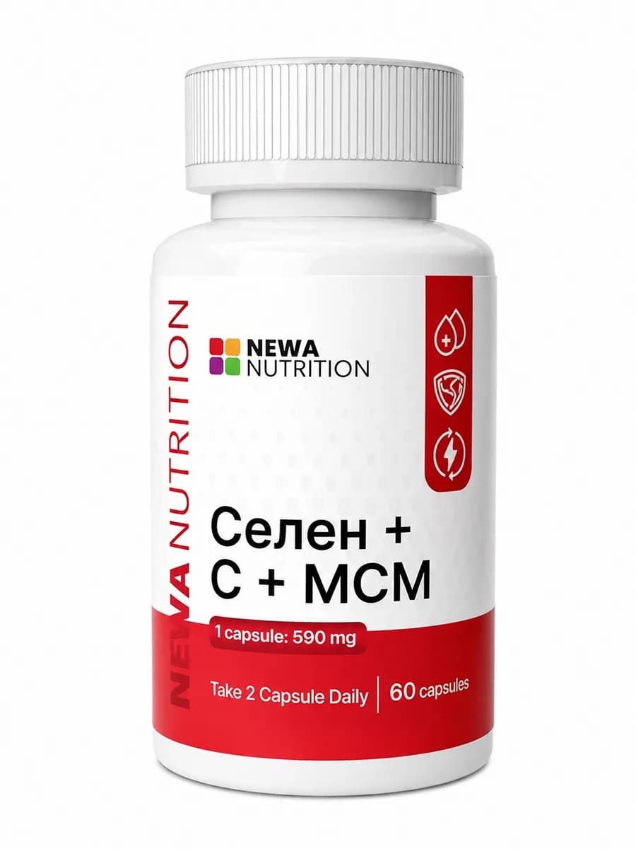 МСМ комплекс с селеном, бад для суставов и связок, 60 капсул