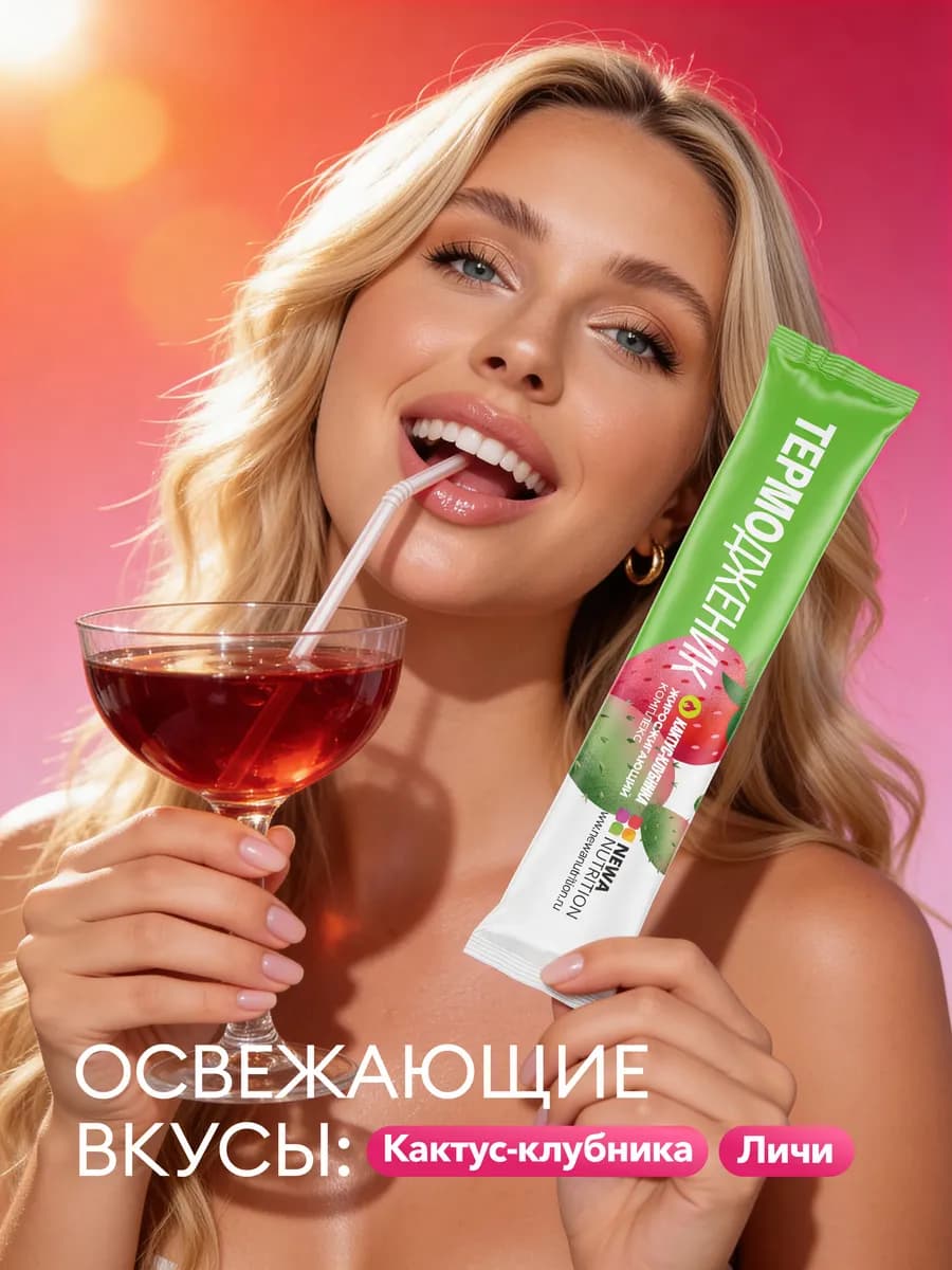 Жиросжигающий комплекс Термодженик + вкус клубника-кактус