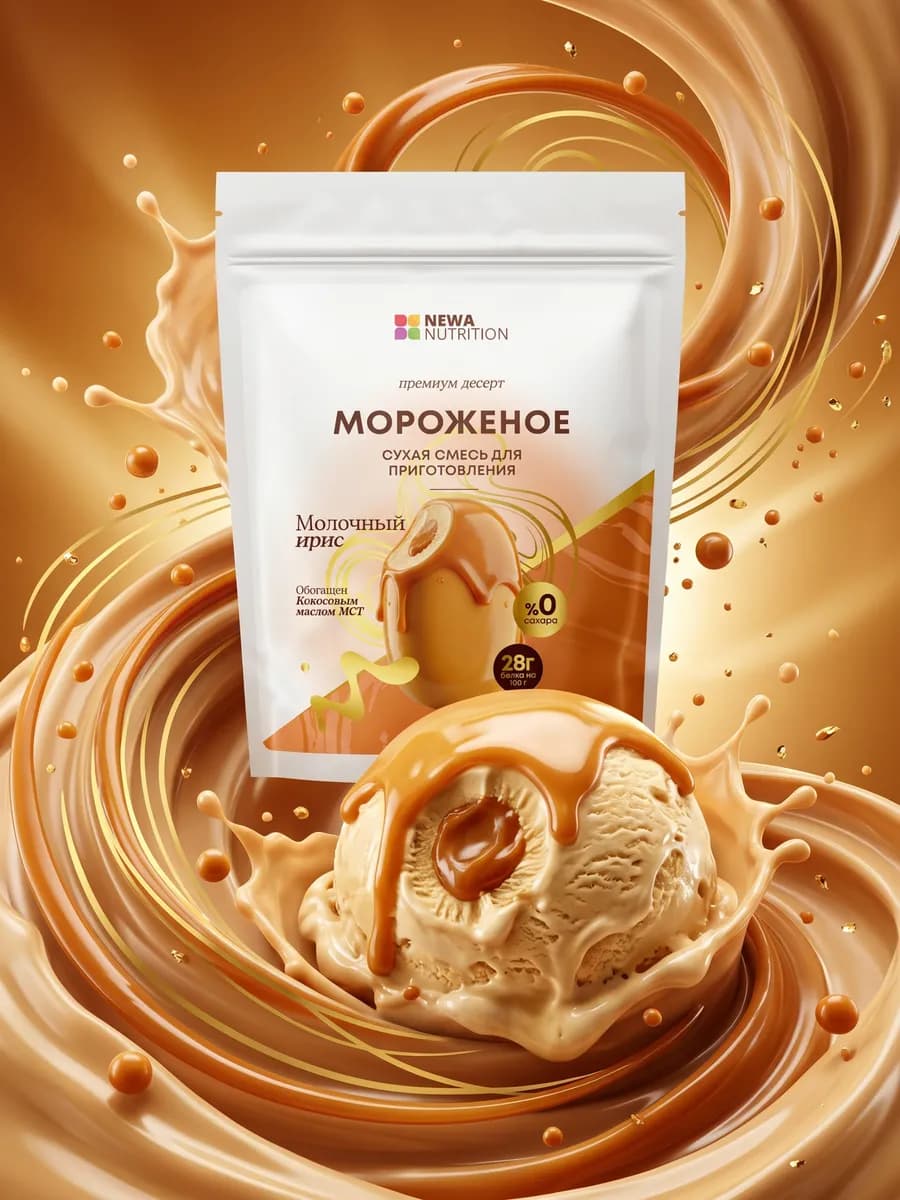 Смесь для протеинового мороженого, молочный ирис