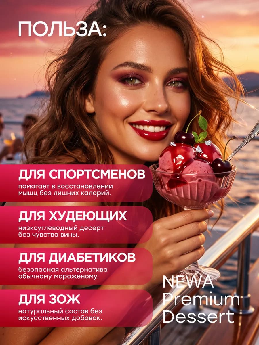 Смесь для протеинового мороженого, вишневый десерт