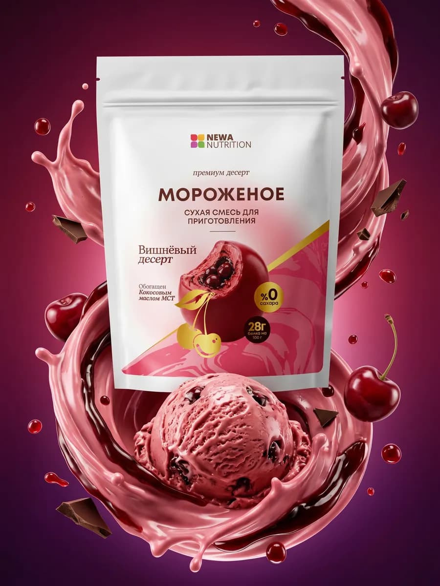Смесь для протеинового мороженого, вишневый десерт