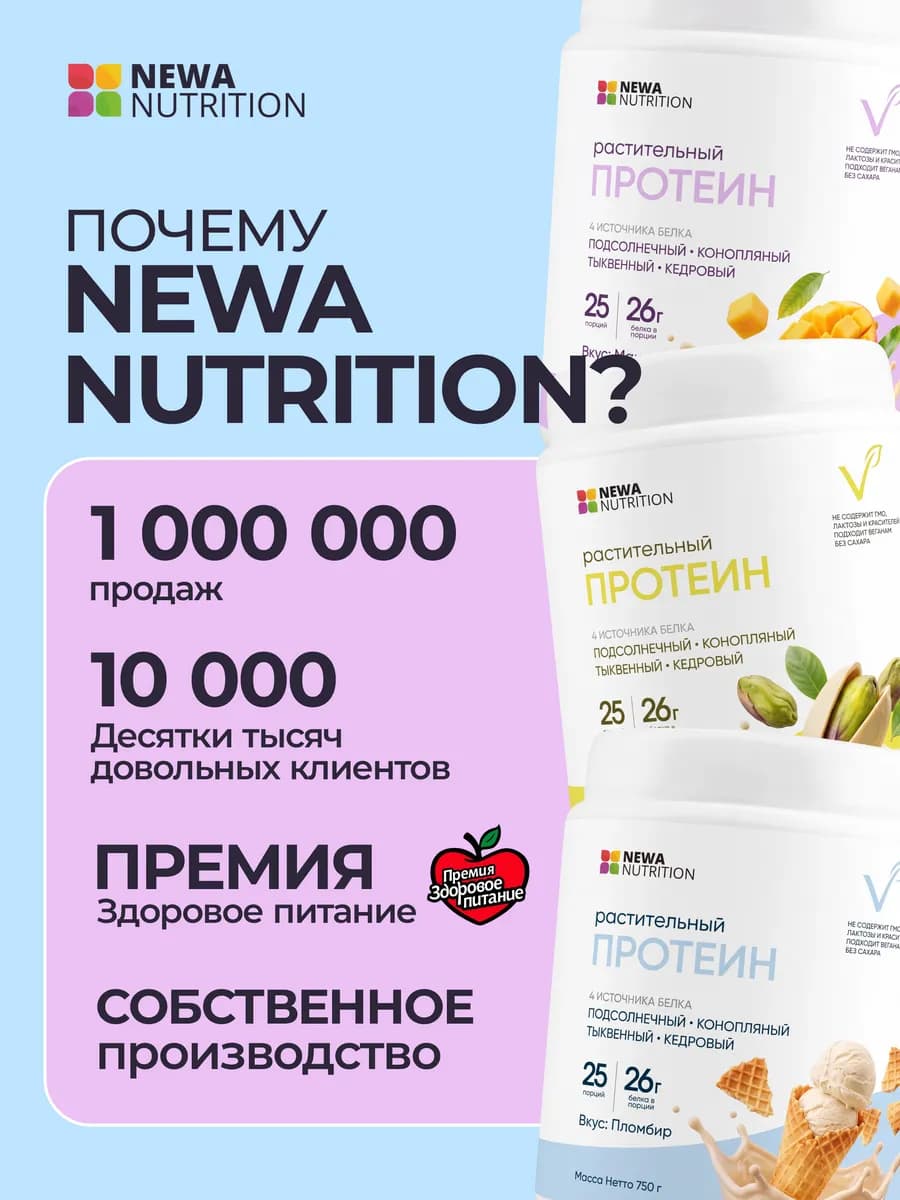 Протеин вкус Пломбир, Протеиновый коктейль 750 грамм